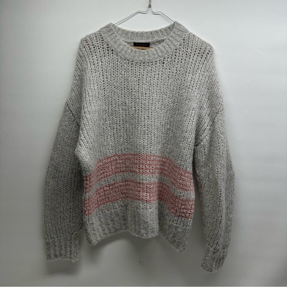 Rag & Bone New York merino wool blended Grey and Pink women’s Sweater size M - Picture 1 of 7